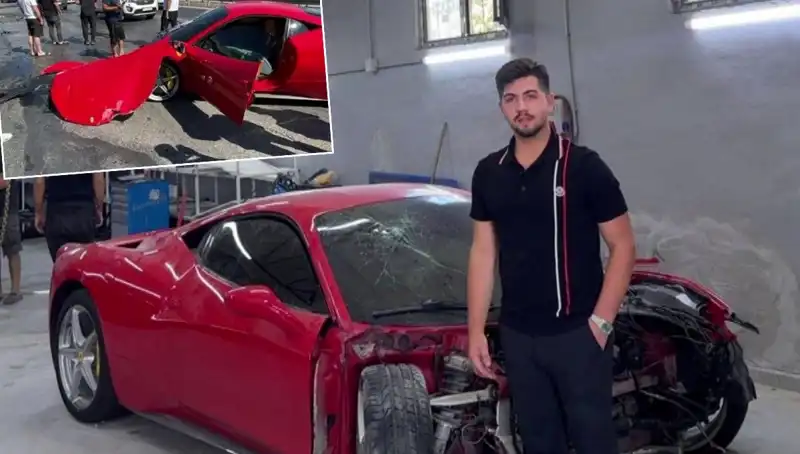 15 Milyonluk Ferrari, Sahibi Tarafından Tanıtılırken Hurdaya Döndü!